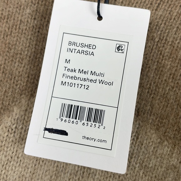 THEORY// Tricilor Brushed Intarsia Sweater - Picture 6 of 7